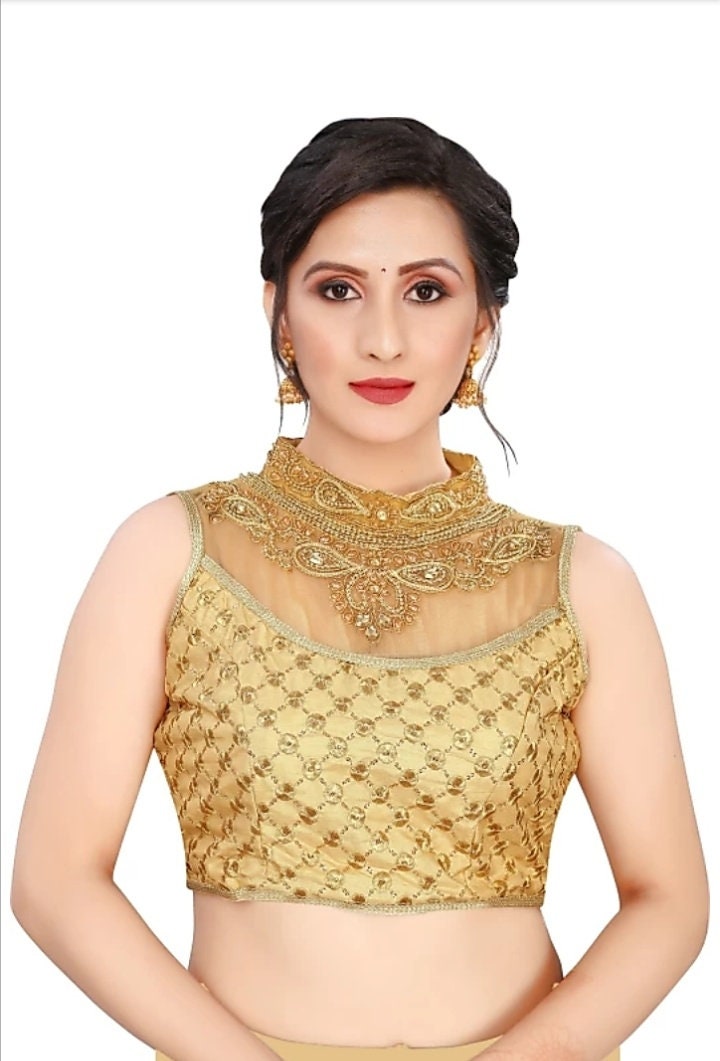 golden stretchable blouse