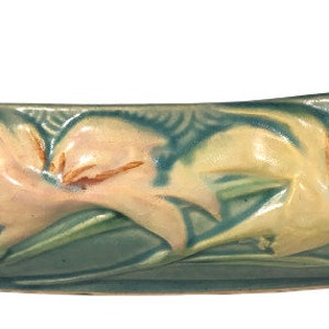 Roseville Pottery 478-12 - Zephyr Lily Green Bowl