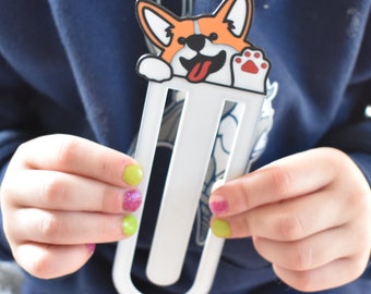 Adorable Corgi Bookmark | Perfect Cute Gift for Bookworms and Dog Lovers | Charming Party Favor for Bookish Kids!