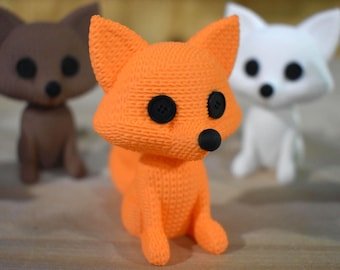Cute Knitted Fox | 3D Printed Adorable Crochet Animal