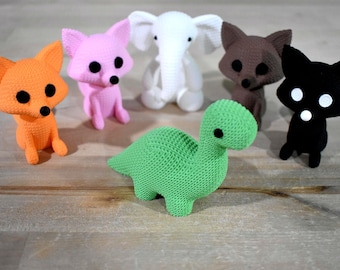 Cute Knitted Brontosaurus | 3D Printed Adorable Chunky Mini Crochet Dinosaur
