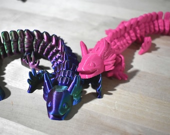 3D Printed Flexible Axolotl Fidget Toy: Personalized Sensory Gift