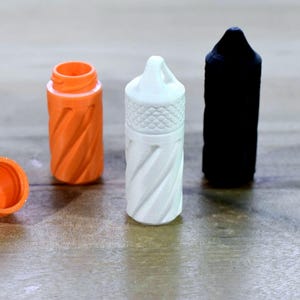 Mini version! Customizable Water resistant Keychain Pill Box Case | Stash Canister | Travel Capsule Container!