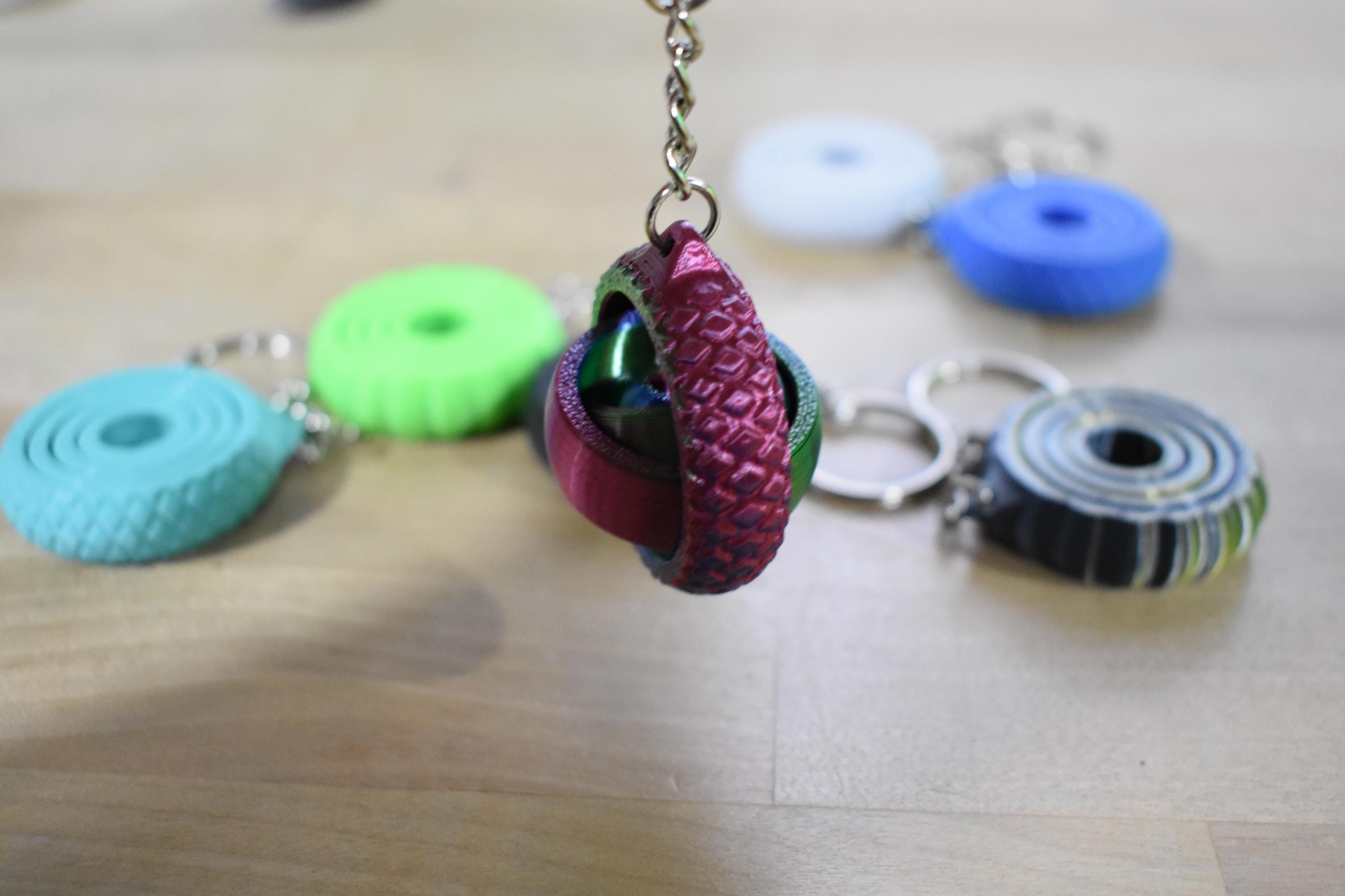 Keychain Gyroscope Fidget! | Personalize Your Color | 3D Printed Gyro ...