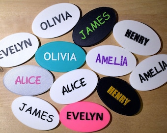 Personalized 3D Printed Name Tag: Magnetic Back, USA Made