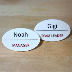 Personalized name badge | High quality! | Customizable name tag | Great for kids play and party favors!
