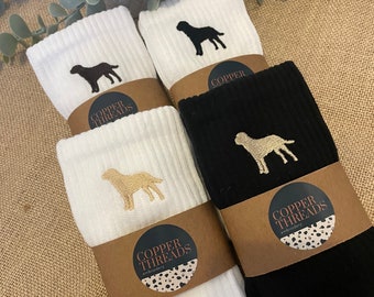 Embroidered Labrador Socks | Dog Walking Socks