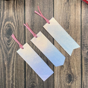 Pink Holographic Bookmark | Iridescent Bookmark | Vegan Leather Bookmark | Bookish Gifts | Gifts for Book Lovers | Stocking Stuffer