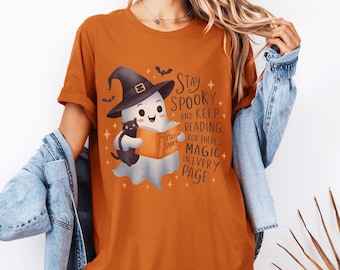 Bookish Halloween Shirt | Spooky Ghost Reading