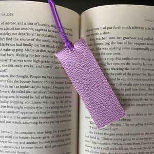 Small Purple Faux Leather Bookmark | Vegan Leather Bookmark | Gift for Readers | Stocking Stuffers for Bookworms | Bookish Gift