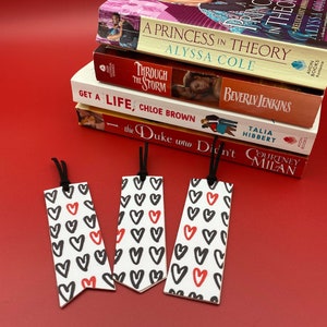 Heart Bookmark: Vegan Leather Bookish Gift for Readers