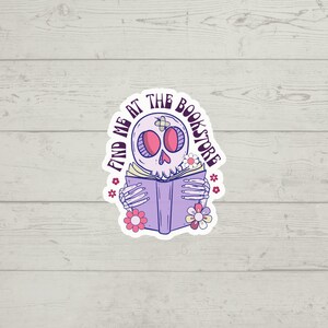 Find Me At the Bookstore Sticker | Bookish Sticker | Booktrovert Sticker | Kindle Sticker | Reader Sticker | Book Lover Sticker