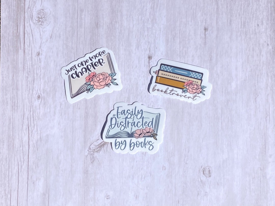 Book Lover Sticker Pack: Floral Waterproof Vinyl Decals - Etsy