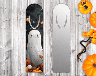 Halloween Bookmark | Ghost Bookmark | Metal Bookmark | Gift for Reader | Bookworm Gift | Aluminum Bookmark | Cute Bookmark | Cute Ghost