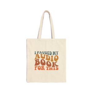 Audio Book Reader Tote Bag | Bookish Tote Bag | Audiobook Tote Bag | Book Lover Gift | Audiobooks are Books | Book Club Gift | Bookish Gift