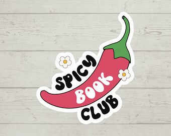 Pegatina del Club del Libro Picante: Vinilo impermeable para lectores obscenos