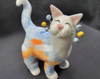 Selection of Amy Lacombe Whimsiclay Cat Figurine Collection Annaco
