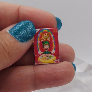 Dollhouse Miniatures 1:12 Scale Frosted Oat and Marshmallow Cereal