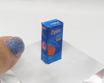 Dollhouse Miniature 1:12 Scale Freezer Bags Box