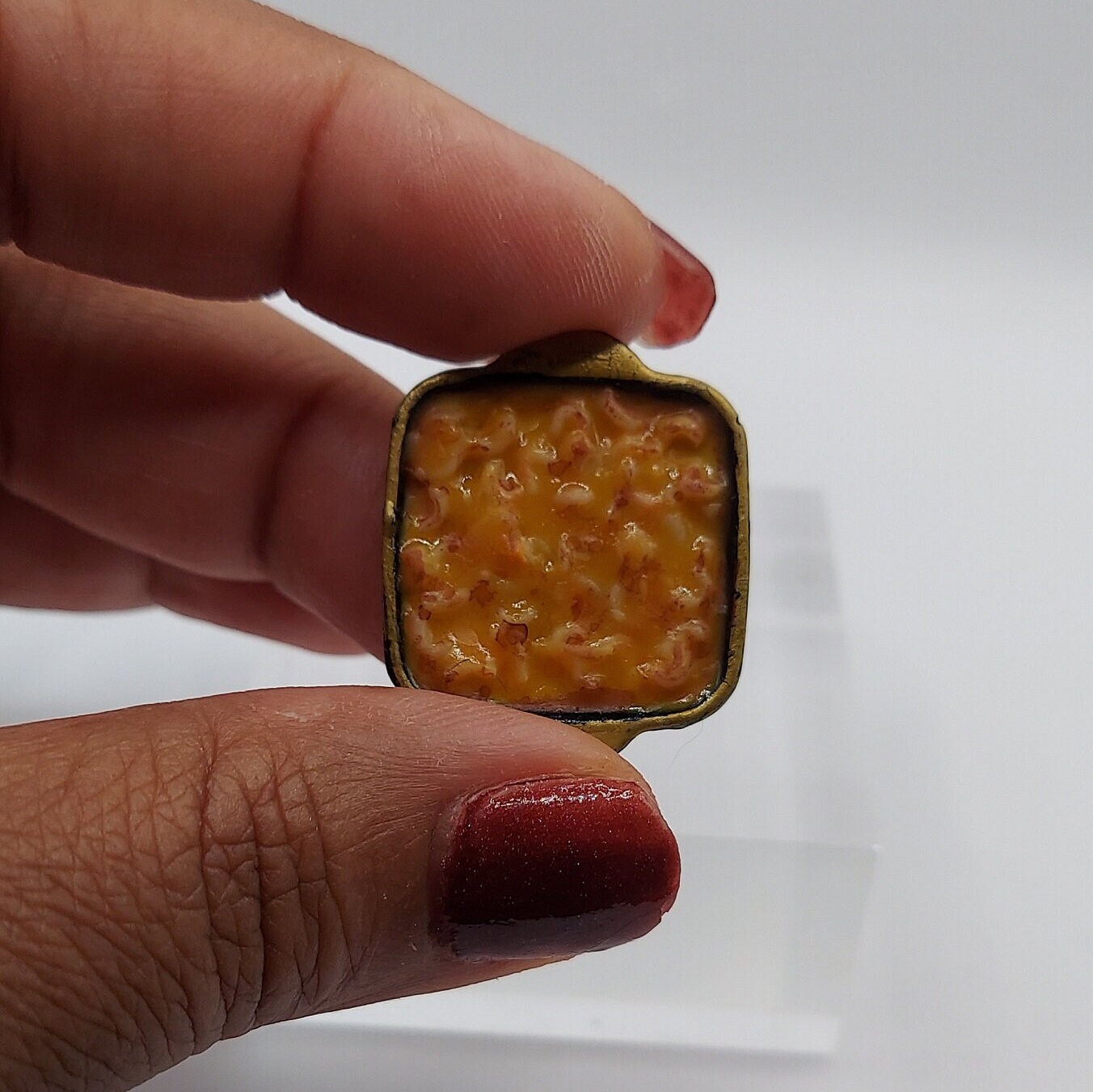 Dollhouse Miniatures 1:12 Scale New Years Dinner Baked Macaroni and Cheese