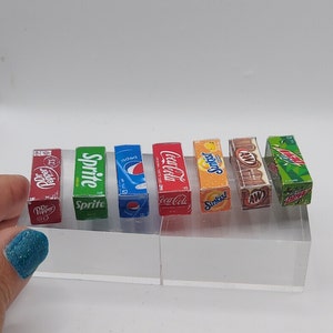 Dollhouse Miniatures 1:12 Soda or Pop Can Cases