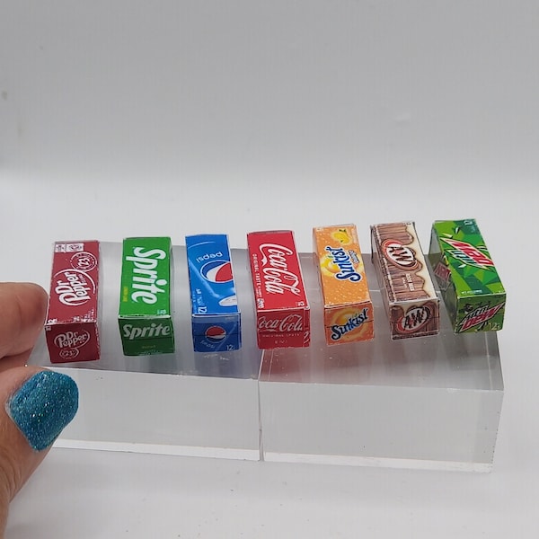Dollhouse Miniatures 1:12 Soda or Pop Can Cases
