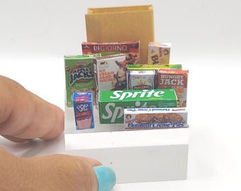 Dollhouse Miniature Paper Bag 1:12 Scale Groceries Grocery Bag Grocery Shopping Bag Grab Bag