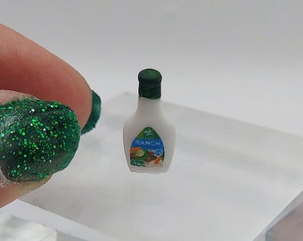 Dollhouse Miniatures 1:12 Scale Jar of Ranch Salad Dressing