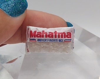 Dollhouse Miniatures 1:12 Scale White Rice in Bag
