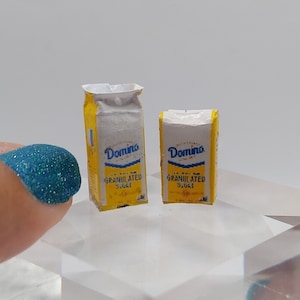Dollhouse Miniatures 1:12 Scale White Sugar Opened and Closed