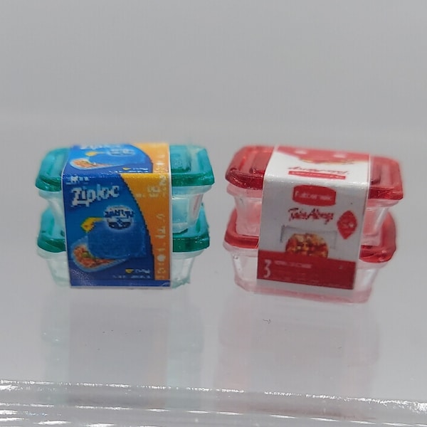 Dollhouse Miniatures 1:12 Scale Food Storage Container Set