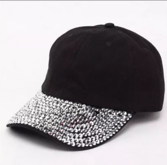New Hip Hop Denim Hat With Rhinestones Baseball Cap With - Etsy