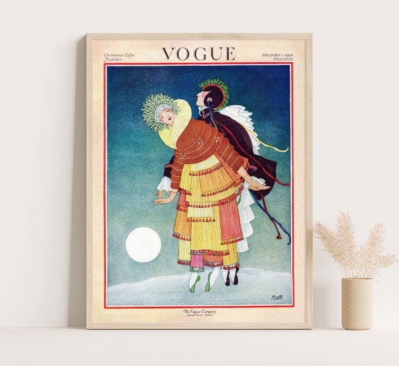 1920s Vogue Christmas Cover Art Print: George Wolfe Plank Holiday