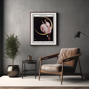 Vogue Cover Print: 1917 Art Deco Moonlit Fashion Illustration by George Wolfe Plank image 12