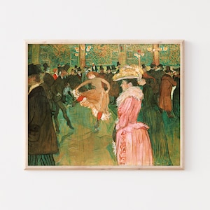 Moulin Rouge The Dance by Henri Toulouse Lautrec | Vintage Wall Art | Vintage Bedroom Decor | Extra Large Wall Art.