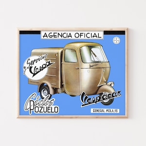 Vespa Vintage Werbeposter für das Wohnzimmer, großes Wandbild, Werbeposter bis 16x20