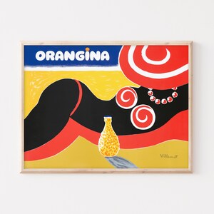 Vintage Orangina Poster: Bernard Villemot Französischer Werbedruck