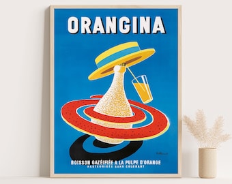 Vintage Orangina Poster: Bernard Villemot French Advertising Art