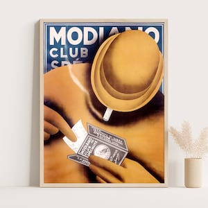 Modiano Club Specialite Vintage Werbeplakat, Vintage Küchendekor, Wohnzimmer Wandkunst, 12x16 Zoll Plakat.