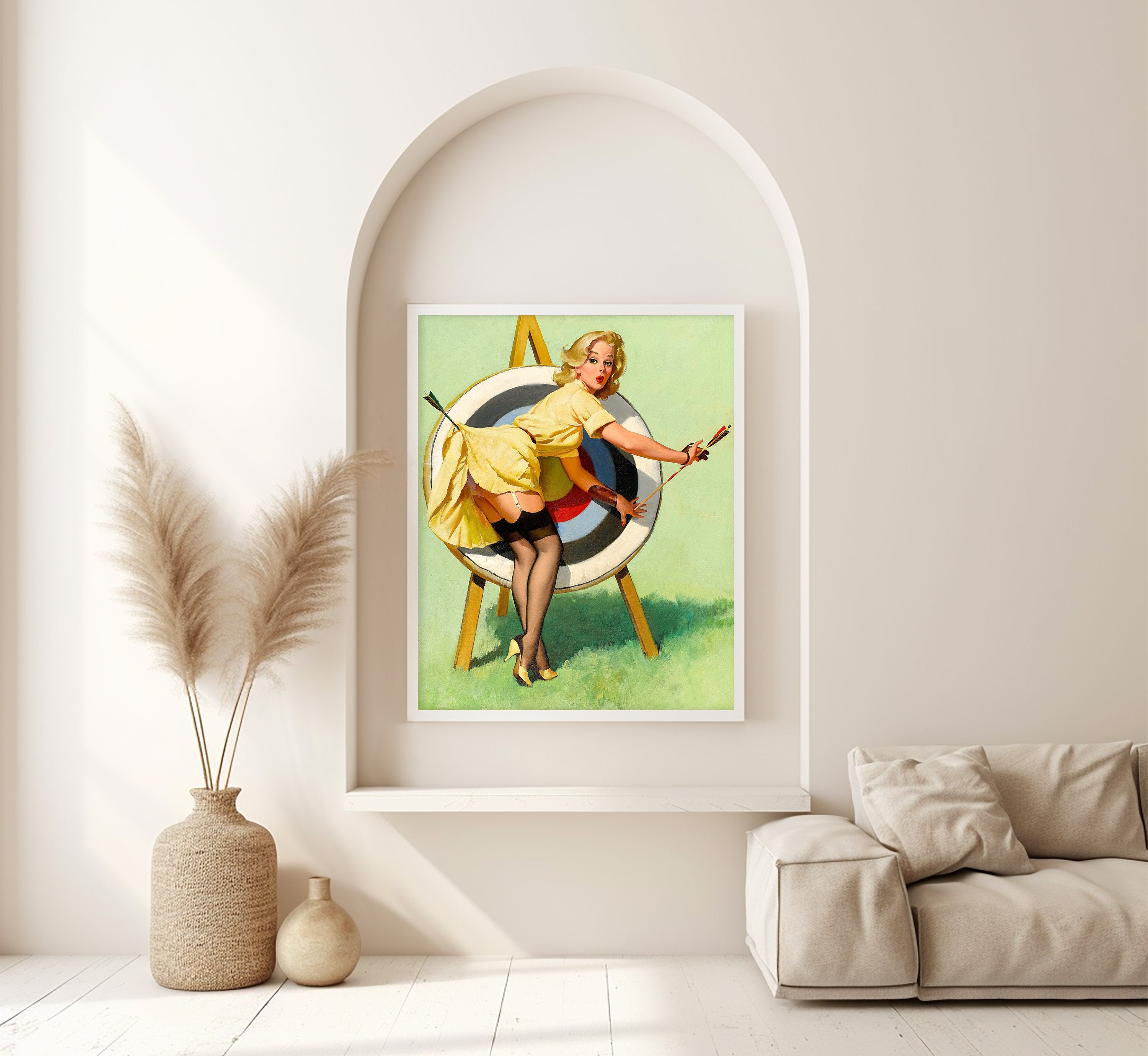 Pin up Girl Wall Art Pin up Art Print Vintage Bedroom Wall Etsy