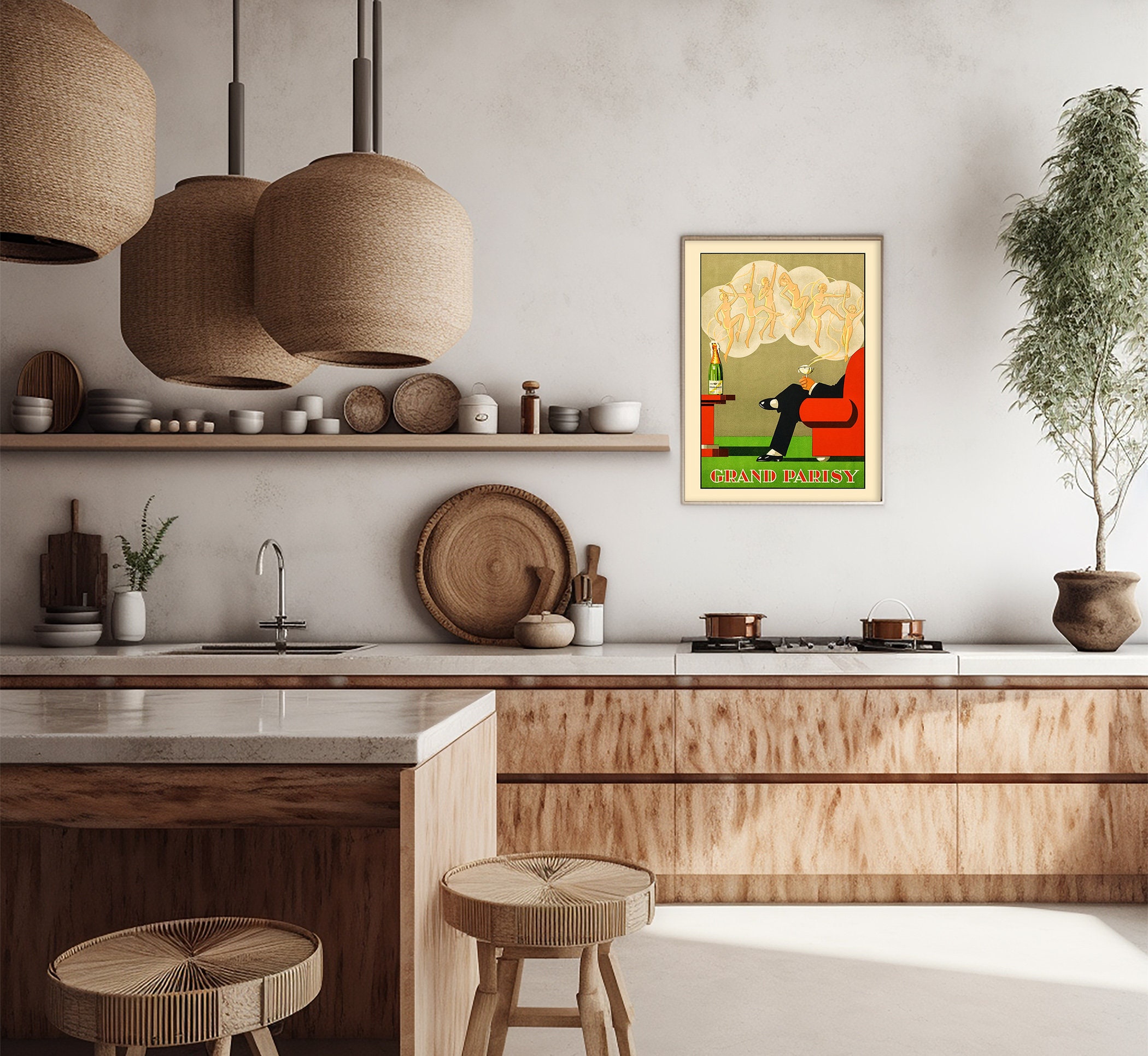 CHAMPAGNE GRAND PARISY Rf0605 - POSTER HQ 50x70cm d'une AFFICHE VINTAGE