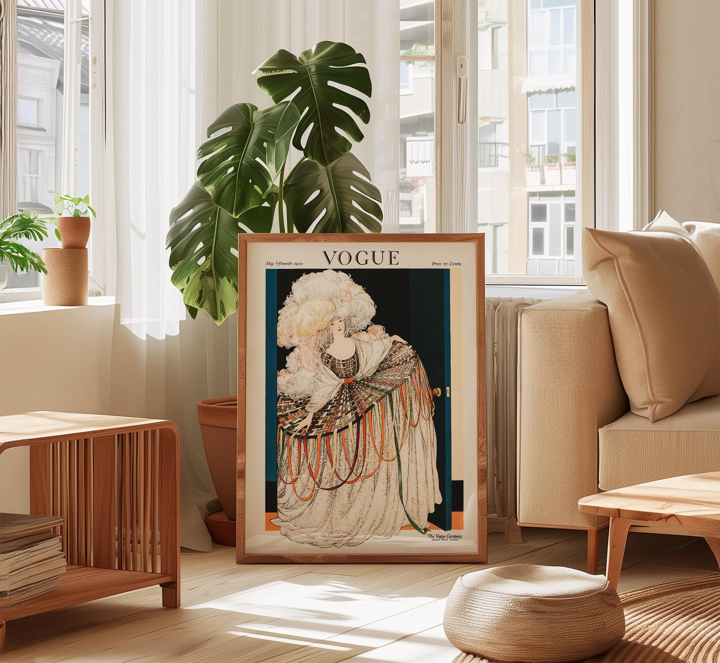 Art Deco Fashion Print: 1920 Vogue Cover - George Wolfe Plank - Etsy