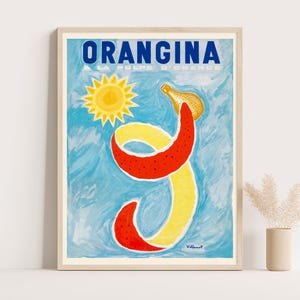 Villemot Orangina Poster: Vintage Französischer Werbedruck