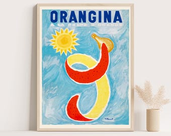 Villemot Orangina Poster: Vintage French Advertising Art Print