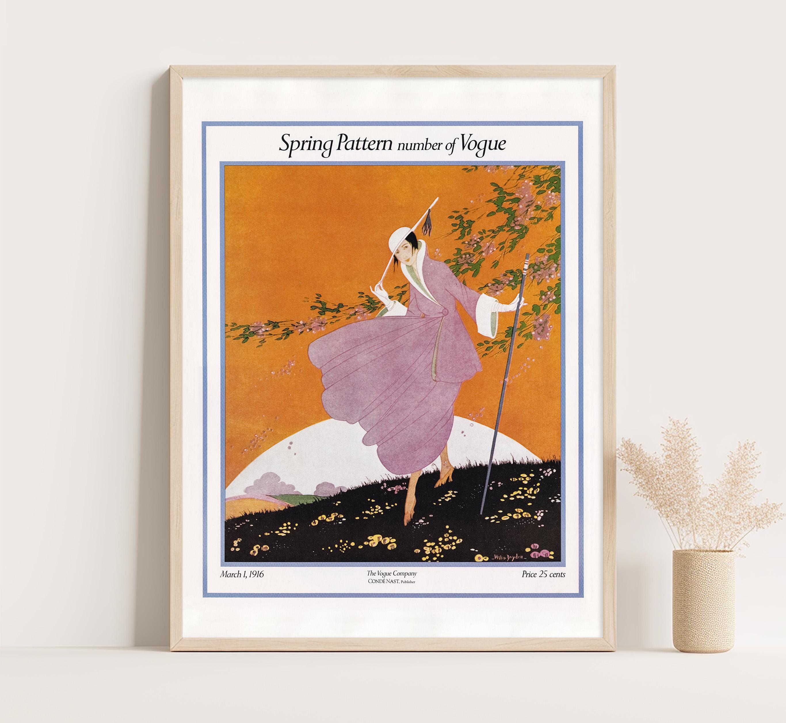 Art Nouveau Vogue Cover Print: 1916 Spring Fashion Illustration - Etsy