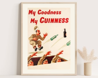 Vintage Guinness Military Poster: John Gilroy WWII Art Print