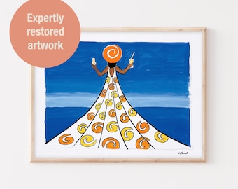 Bernard Villemot Orangina Poster: Vintage French Riviera Advertising Art