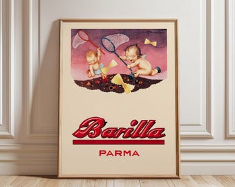 Barilla Parma Poster: Butterfly Hunt by Adolfo Busi, 1930s