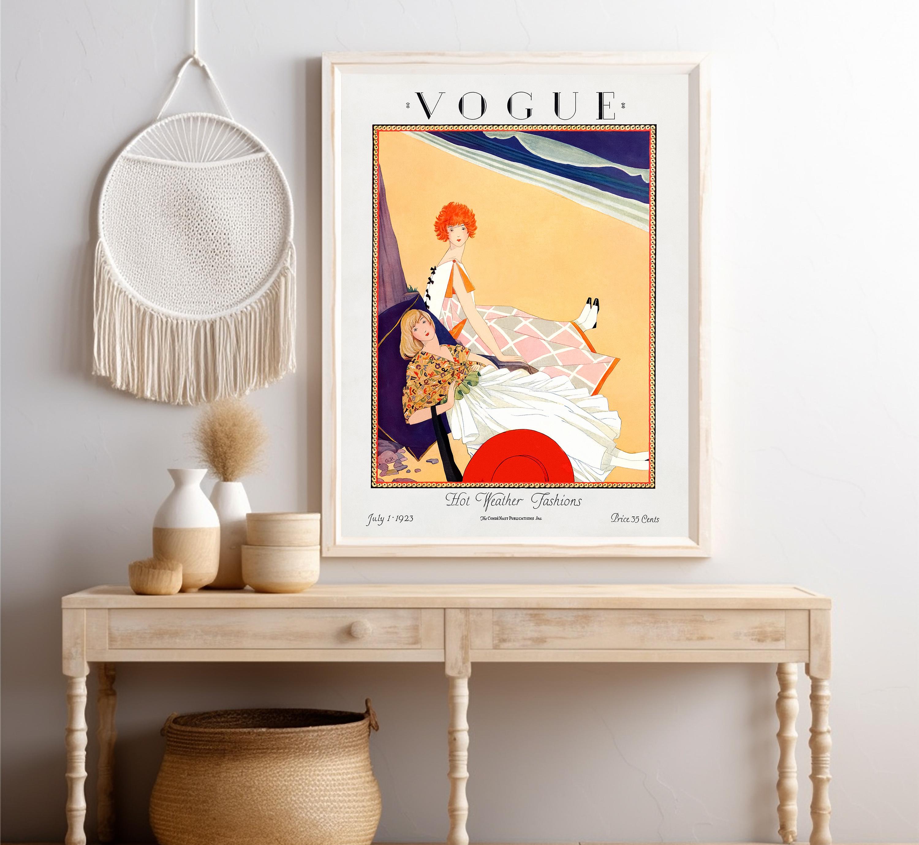 1920s Art Deco Beach Print: Vogue Cover Art by Harriet Meserole - Etsy