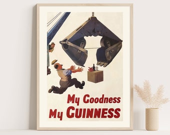 Vintage Guinness Beer Poster: 1938 John Gilroy Irish Ad Art
